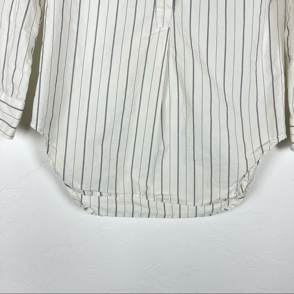 Madewell Tunic Pinstripe‎ Blouse The Perfect White - Picture 3 of 8